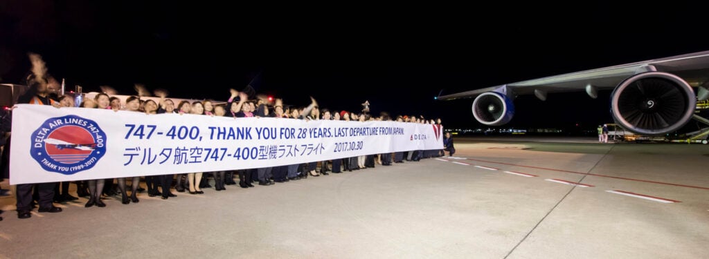 Delta Air Lines 747 Said "Sayonara" to Japan as It Operated Its Last Flight Out of Tokyo Yesterday