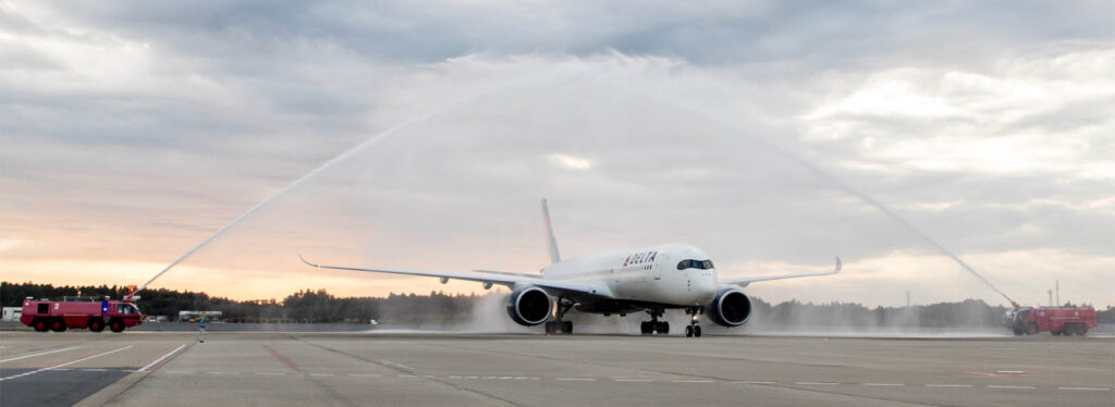 The First Commercial Flight of Delta Air Lines A350 Touches Down at Tokyo Narita