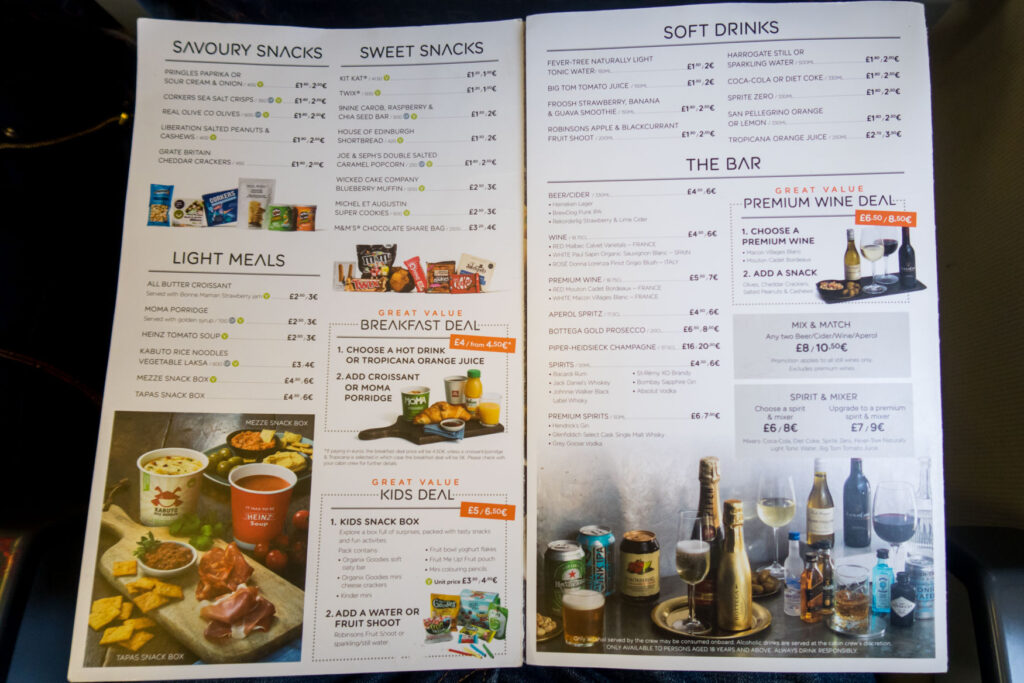 Easyjet Dinner Menu Flight Review: easyJet A319 Economy Class from Milan to Barcelona