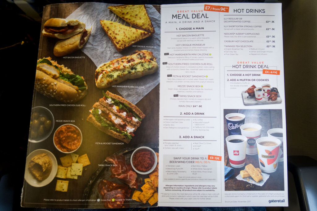 Easyjet Dinner Menu Flight Review: easyJet A319 Economy Class from Milan to Barcelona