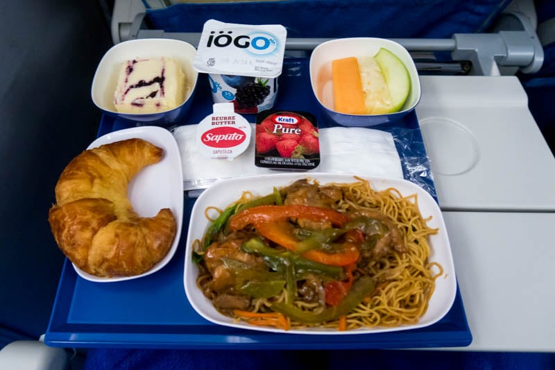 Xiamen Air Economy Class Breakfast