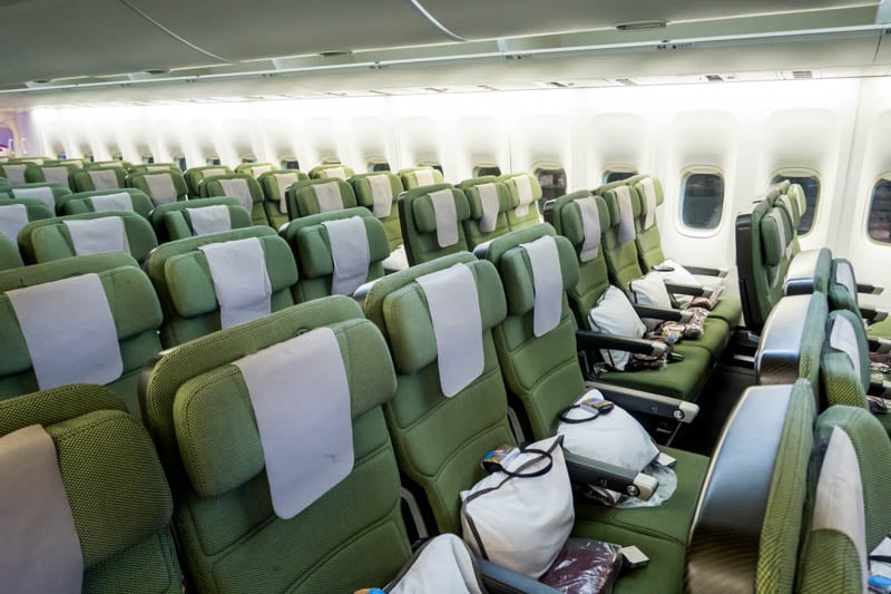 Qantas Economy Class Cabin