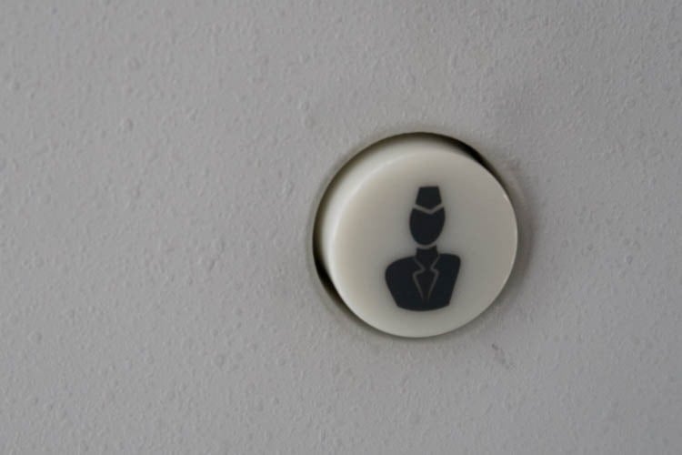 Brussels Airlines Sukhoi Superjet Flight Attendant Call Button