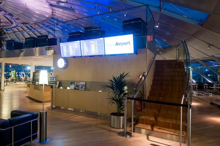 Basel EuroAirport Skyview Lounge Stairs