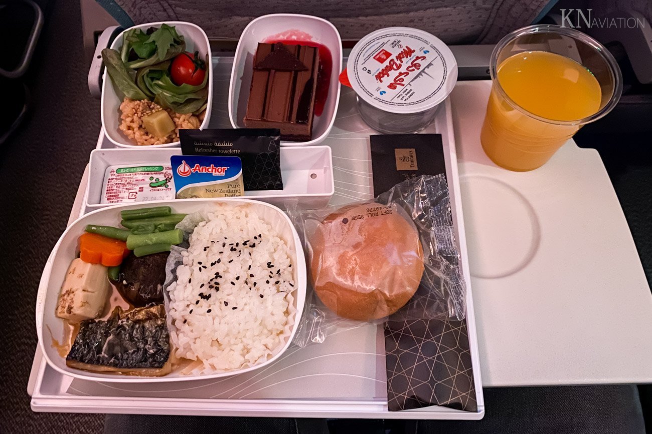 Emirates Long-Haul Economy Class Dinner