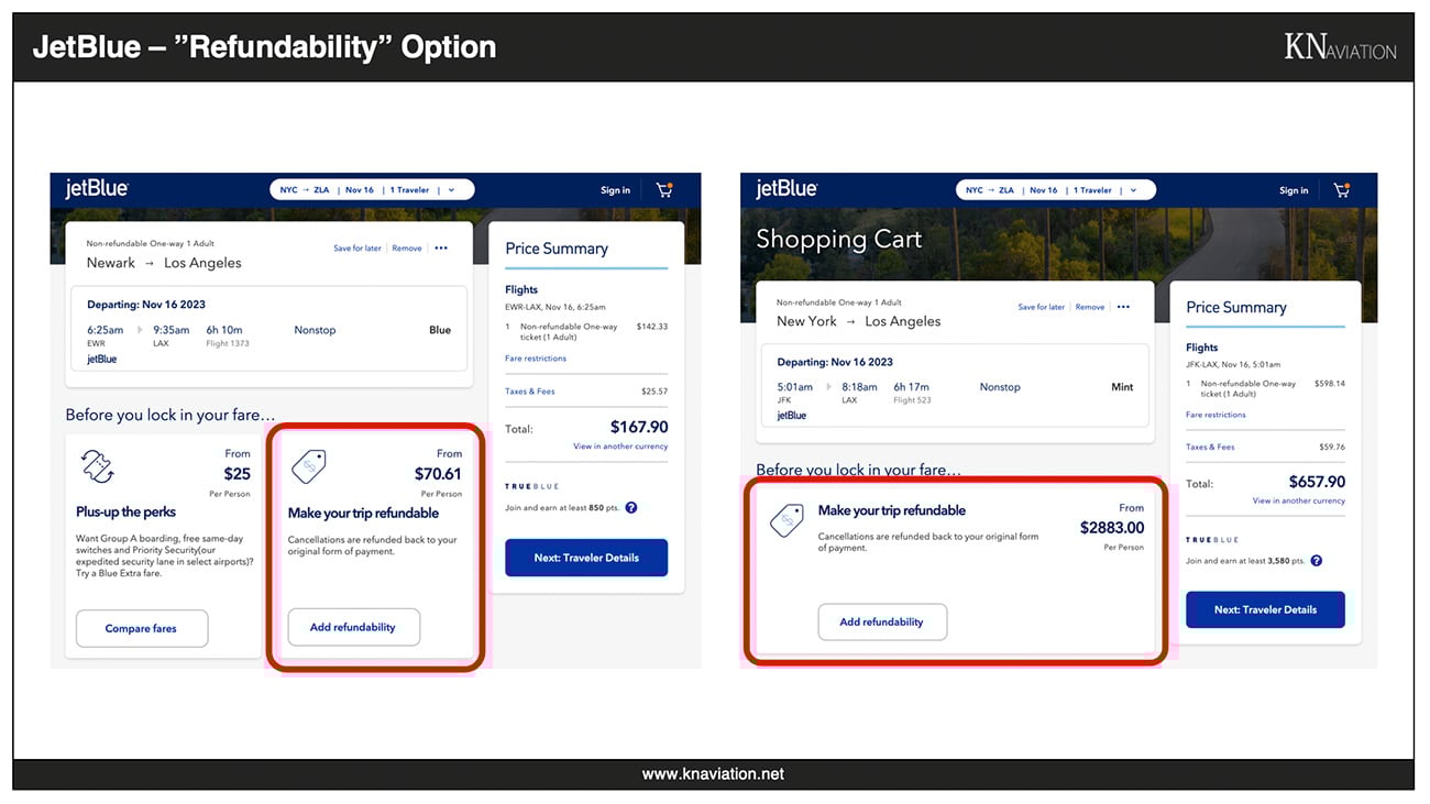 JetBlue Flight Refundability